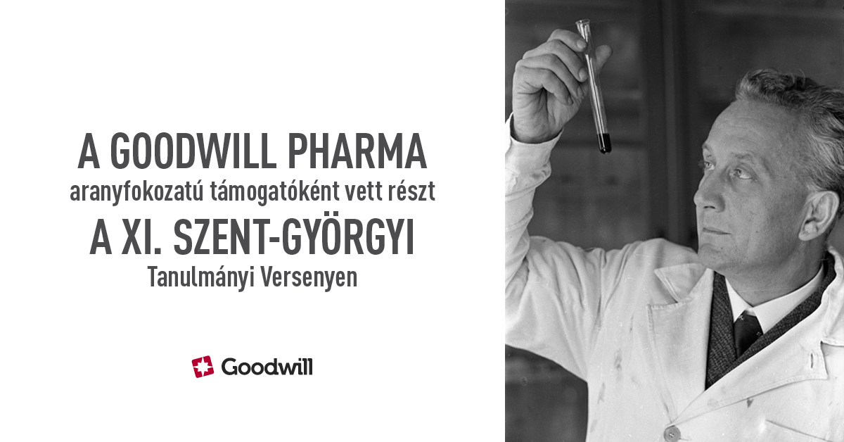 A Goodwill Pharma aranyfokozatú támogatóként vett részt az SZTE által szervezett XI. Szent-Györgyi Tanulmányi Versenyen